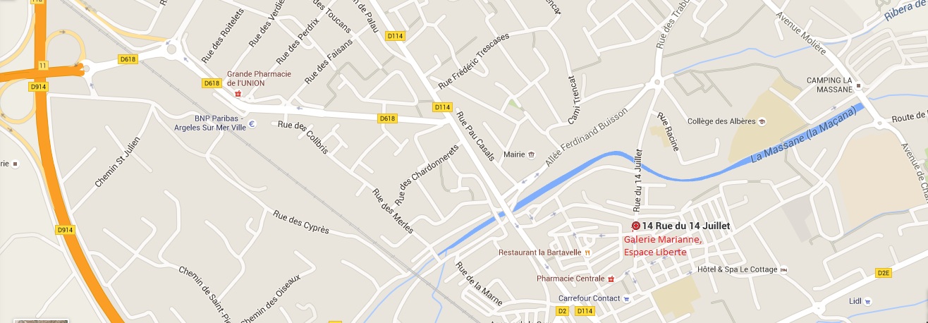 Argeles Map Galerie Marianne